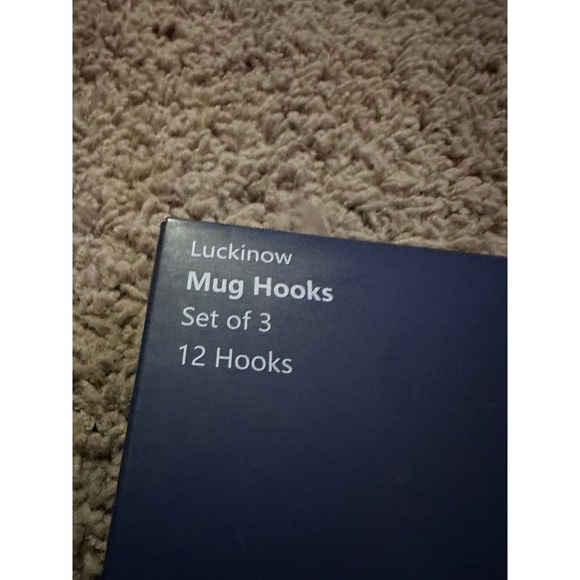 Mug Hooks Under Cabinet 3 Pack, Metal Cup Hooks for Hanging Under Shelf, Mug Org - Picture 12 of 12